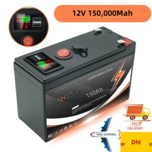 12V 150AH Li-ion 3S7P Battery Pack with USB and LCD Display by Sanlita China factory manufacture wholesale supplier