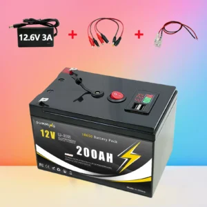 Factory Source 12V 200AH LiFePO4 Battery Pack with New Plastic Case & LCD Display by Sanlita China factory manufacture wholesale supplier